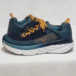 READ Hoka One One Bondi 6 Training Running Sneakers Mens  11 Black Storm Blue
